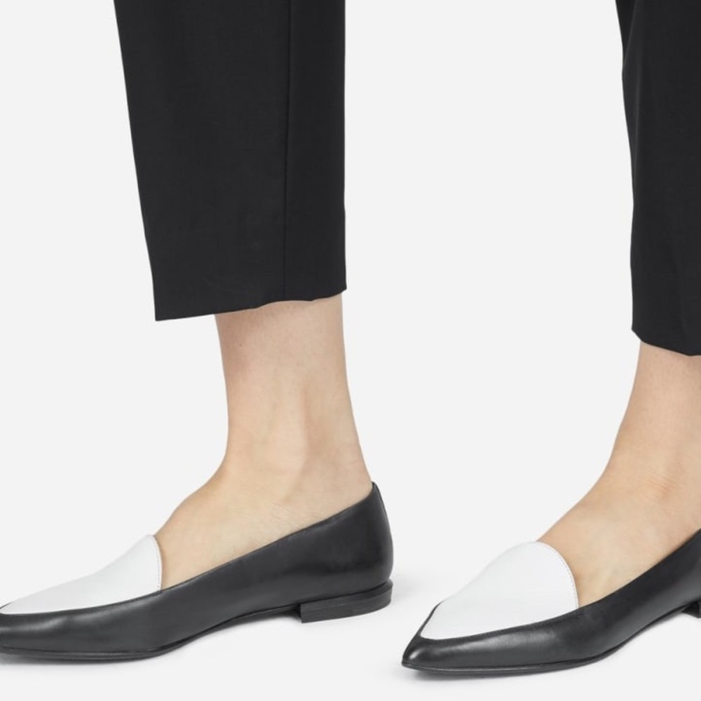 Everlane Black and White Flats